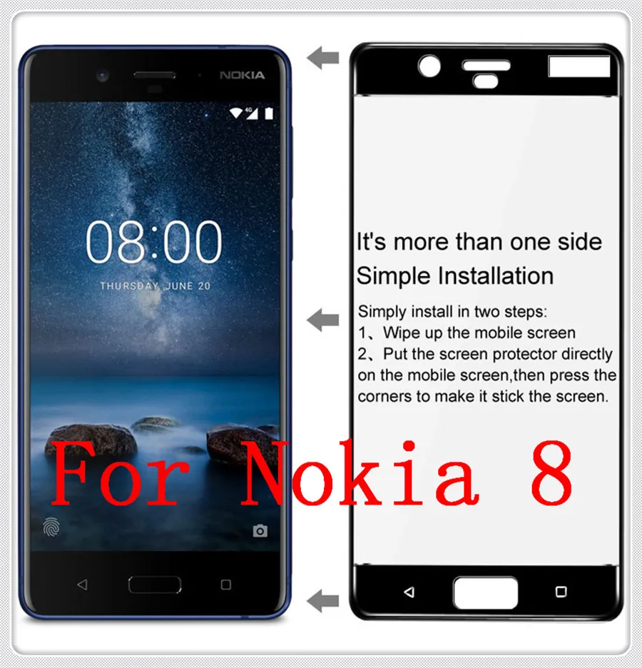 Бренд IMAK полное покрытие закаленное стекло для Nokia 6 3 Nokia 5 Nokia 8 Стекло Премиум полный экран протектор Защитная пленка безопасный Чехол