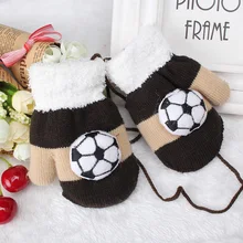 M MISM детские зимние толстые трикотажные шнурки перчатки теплые мягкие мультфильм дизайн милые детские варежки аксессуары для рук Guantes