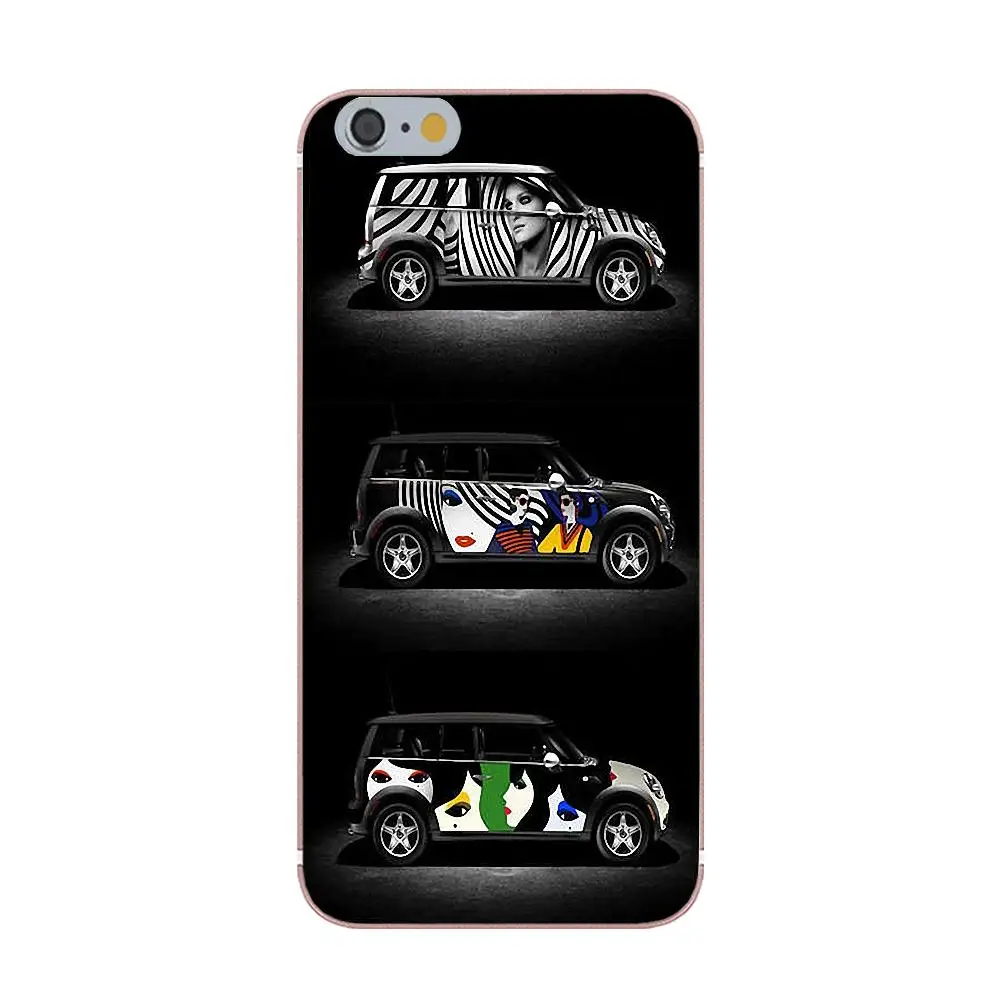 Oedmeb мягкий чехол для телефона Apple iPhone 4 4S 5 5C 5S SE 6 6S 7 8 Plus X для Mini Cooper style