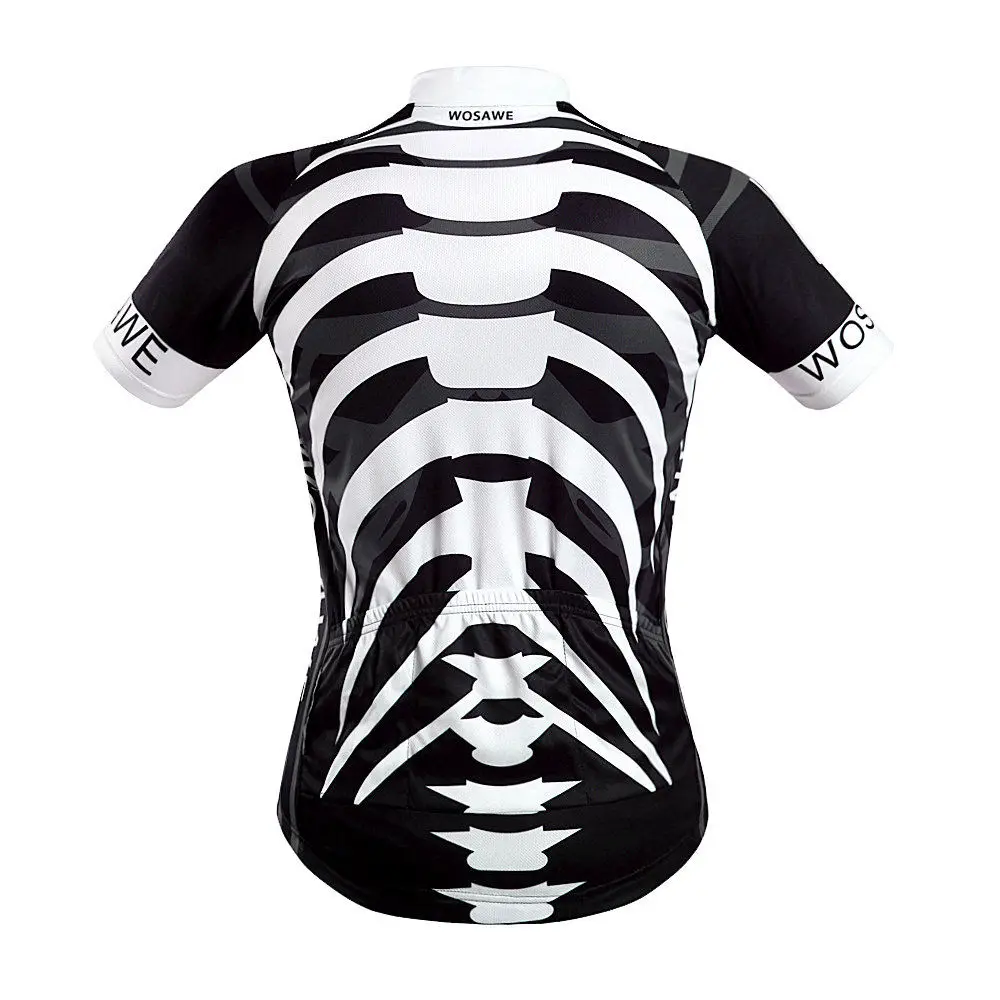 WOSAWE черный, белый цвет Череп Велоспорт 4D гель мягкий шорты для женщин трикотаж длинным комплект для мужчин велосипед велосипедный СПО