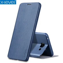 X-Level кожаный чехол-книжка s для Samsung Galaxy A5 A520 A520F ультратонкий деловой кожаный чехол