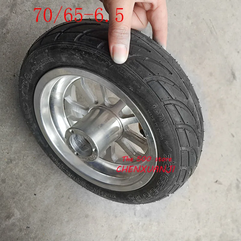 Size70/65-6,5 10x3. 0-6,5 бескамерная автомобильная шина tireVacuum шины with6." сплав обода подходит Электрический скутер переднее колесо 10 дюймов надувные колеса