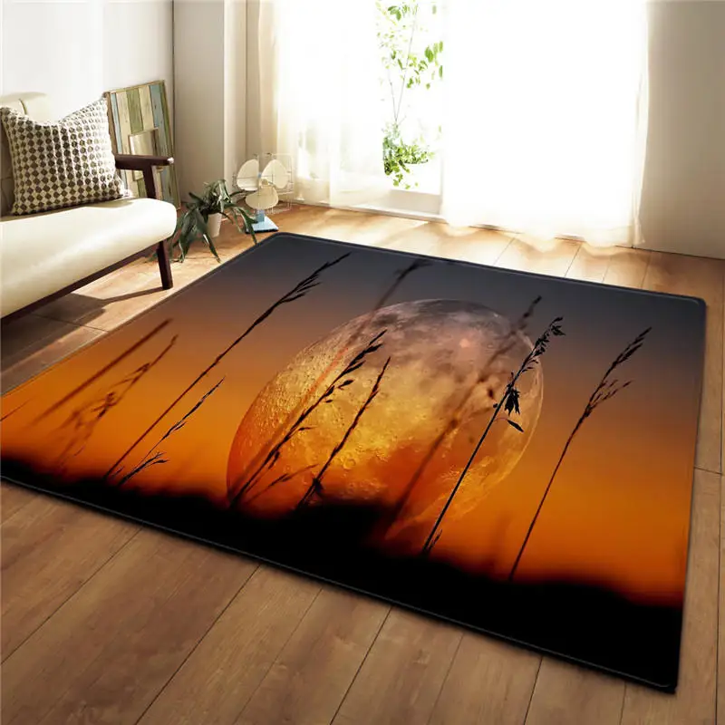 

Creative Rural Print Carpet For Living Room Nordic Large Area Rug Bedroom Bedside Modern Blanket Sofa Table Pad Home Decor