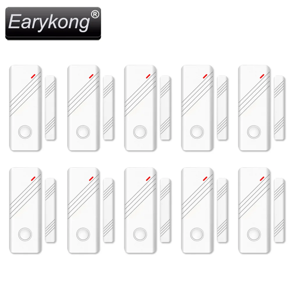 Kopen Gratis verzending wit GSM Alarmsysteem 433 Mhz 2016 nieuwe HOT 10 STKS draadloze deur raam detector Home Inbreker Alarmsysteem