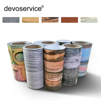 

3D Wood Wallpaper Stick Self Adhesive Simulation Wood Floor Wall Sticker Living Room Kitchen Bedroom Floor Pvc Decorative Sticke