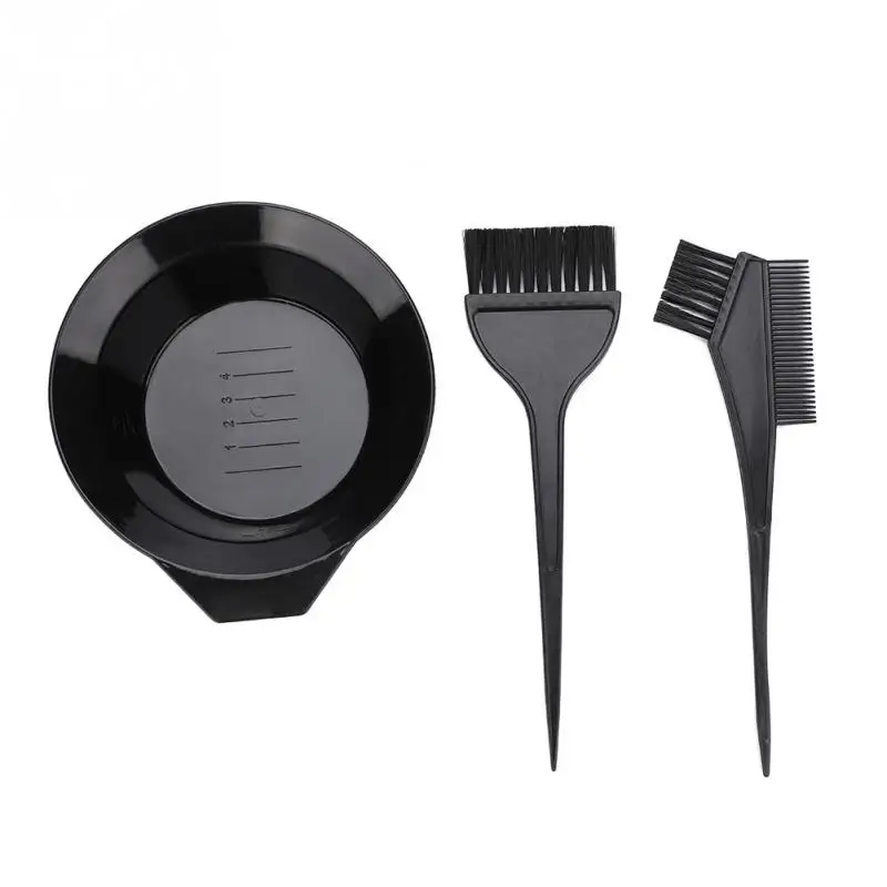 3pcs Hair Coloring Brush And Bowl Set Professional Hair Salon Dyeing 