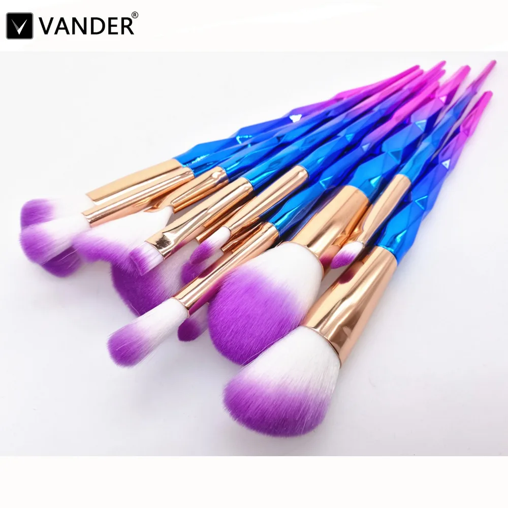 

Vander 12pcs/Set Professional Kabuki Screw Makeup Brushing Brushes Cosmetic Puff Blusher Blending Contour Foundation Powder Kits