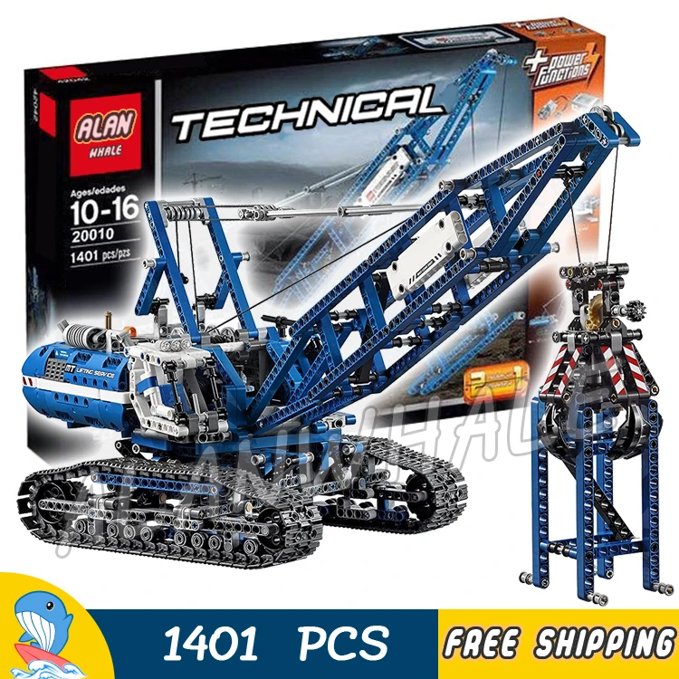 

1401pcs 2in1 Techinic Motorized Crawler Mobile Tower Crane 20010 Model Building Blocks Assemble Toys Bricks Compatible With Lego