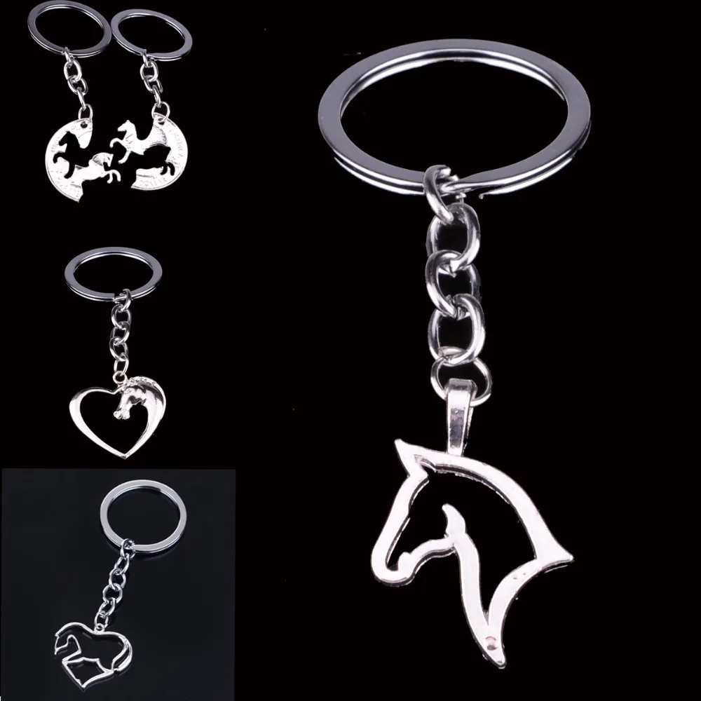 Buy Fashion Animals Horse Head Pendant Keychain Key