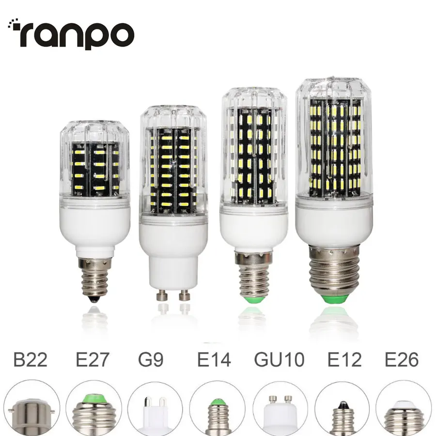 Светодиодный светильник E26/E27/E12/E14/G9/GU10 4014 SMD 10/20/25/30 Вт|led spotlight|led cornampoule led |