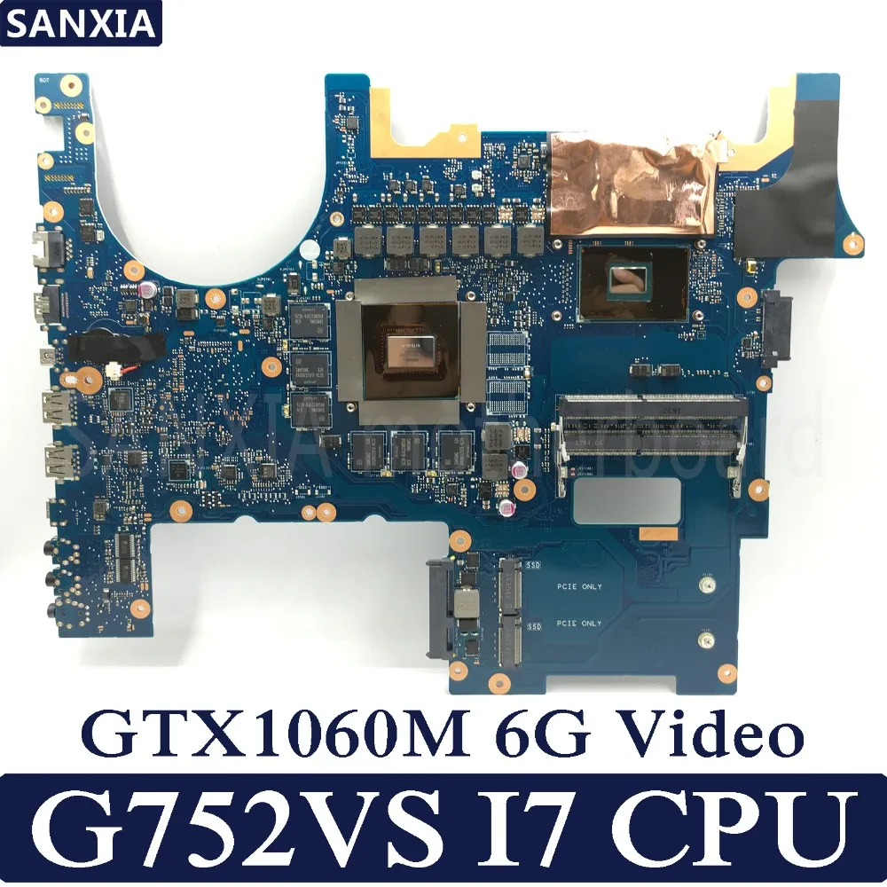 KEFU ROG G752VS Laptop motherboard for ASUS G752VS G752V G752 Test original mainboard I7 6700HQ GTX1060