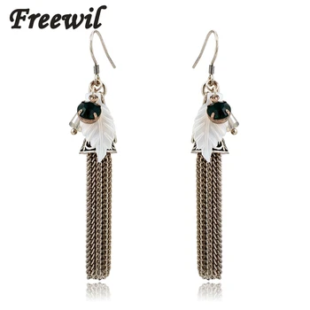 

2016 Vintage Feather Drop Earrings Women Silver Color Long Tassel Earrings Handmade Earring Brincos Party Gift SER160131