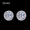 UMODE Round Stud Earring for Women AAA+ Cubic Zirconia Crystal Studs Femme Flower Earrings Fashion Jewelry Drop Shipping UE0096 ► Photo 1/6