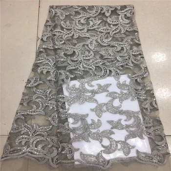 

VILLIEA African Lace Fabric 2018 High Quality Lace French Tulle Lace With Sequins Bridal Wedding In Nigerian For 5yards