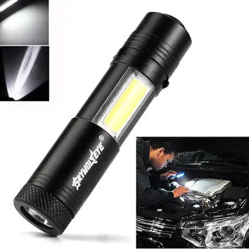 

Multifunction Portable Flashlight XPE-R3 COB Lamp Work Light Flashlight Torch Tool Led Light Use AA batteries 3500 Lumen