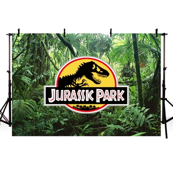 

MEHOFOTO Jurassic Park Period Dinosaur Party Photography Backdrop Forest Backgrounds for Photo Studio 7x5FT Vinyl