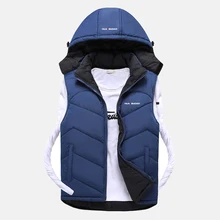 Горячая Распродажа Звезды Любовь Бренд Новое поступление тонкий мужской жилет осень зима с капюшоном хлопок Мягкий мужские жилеты 4 цвета 5 размер L-4XL