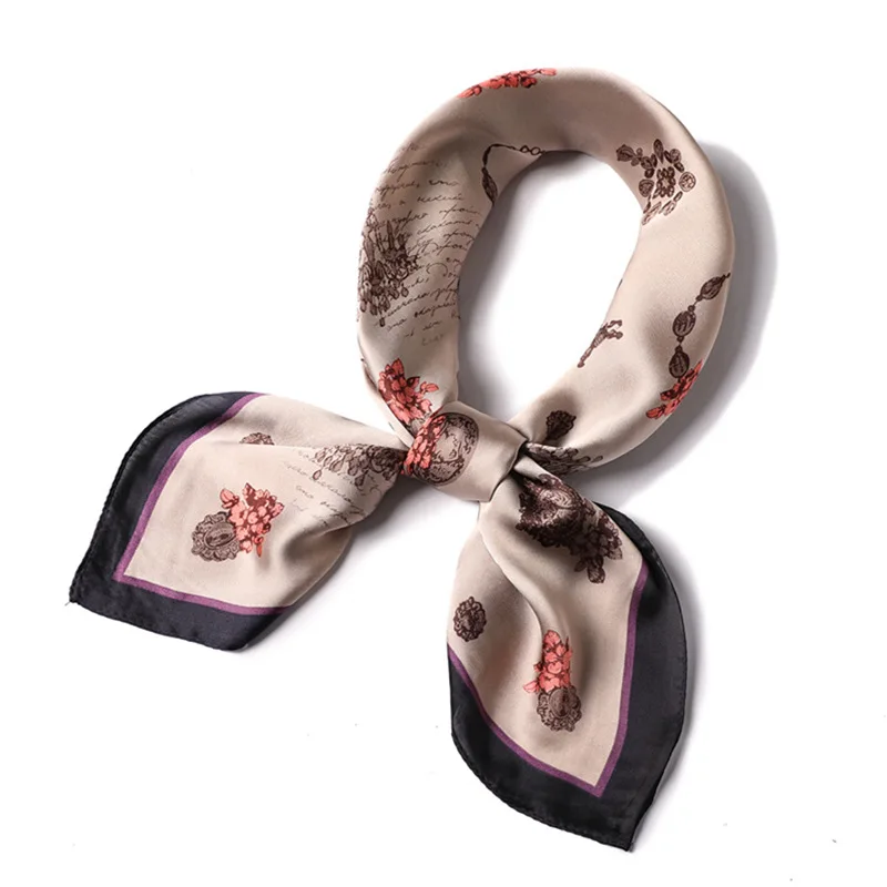 

2019 brand women scarf square office neck kerchief head hijabs foulard bandana shawls lady wraps 70*70cm