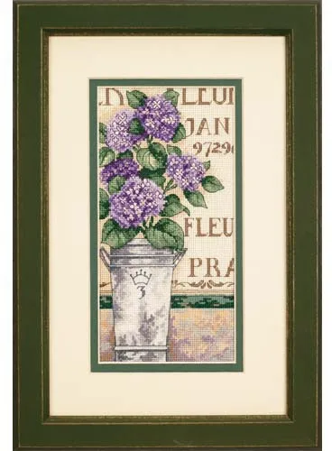 

Gold Collection Lovely Counted Cross Stitch Kit Hydrangea Floral Purple Flower Flowers Plant dim 65092