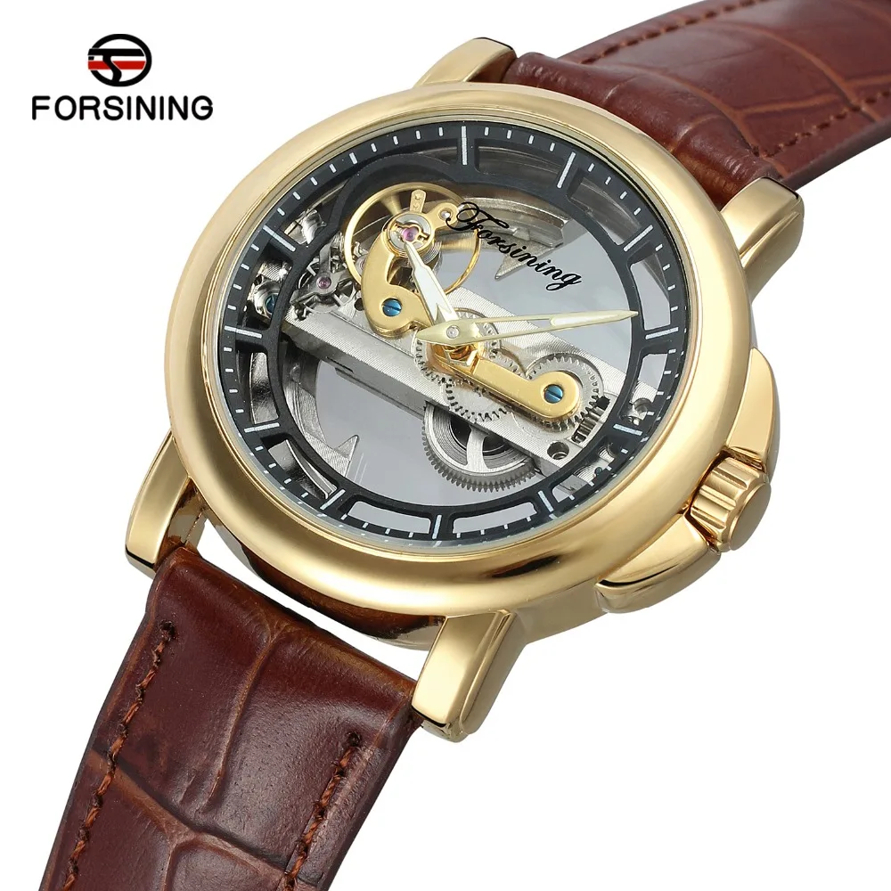 

Hollow Out Dial Watches Luxury Brand Men's Automatic Mechanical Watch Fashion Casual Genuine Leather Band Wristwatch