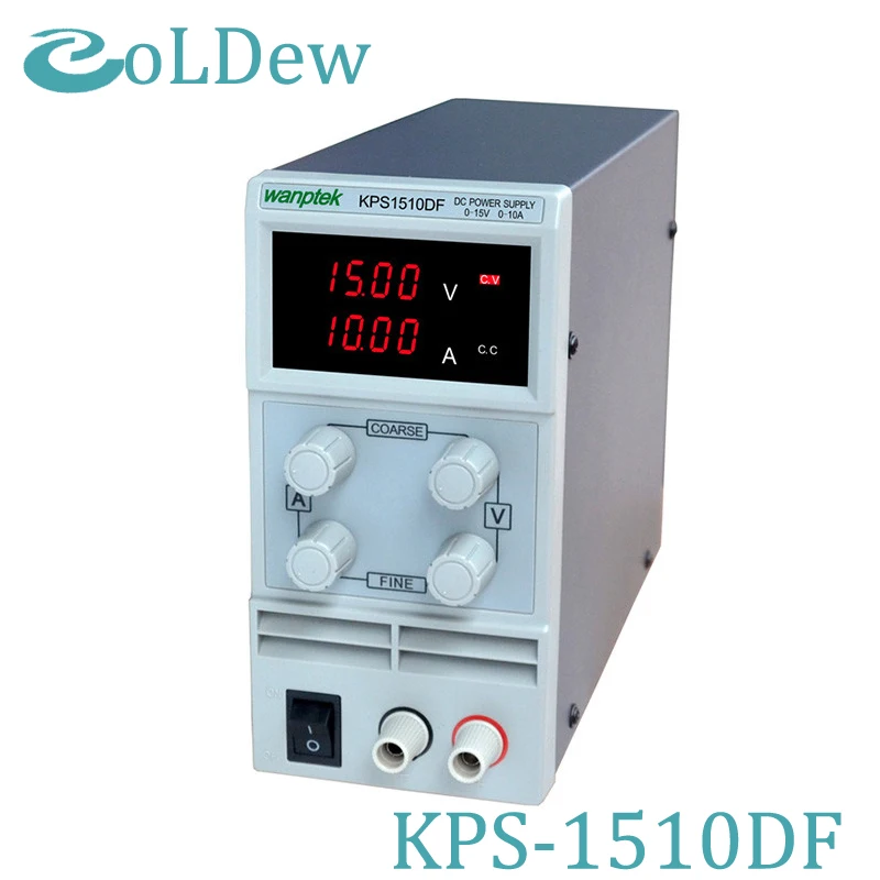 

New KPS1510DF 15V10A 110V-230V 0.1V/0.001A EU LED Digital Adjustable Switch DC Power Supply mA display