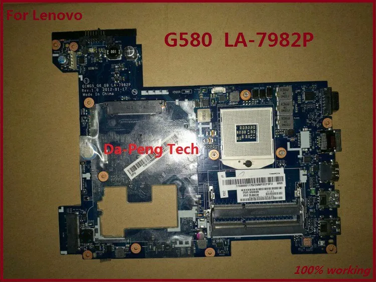 Kefu рабочих pefectly материнская плата для Lenovo G580 материнская плата QIWG5 LA-7982P Rev: 1,0 материнская плата для ноутбука