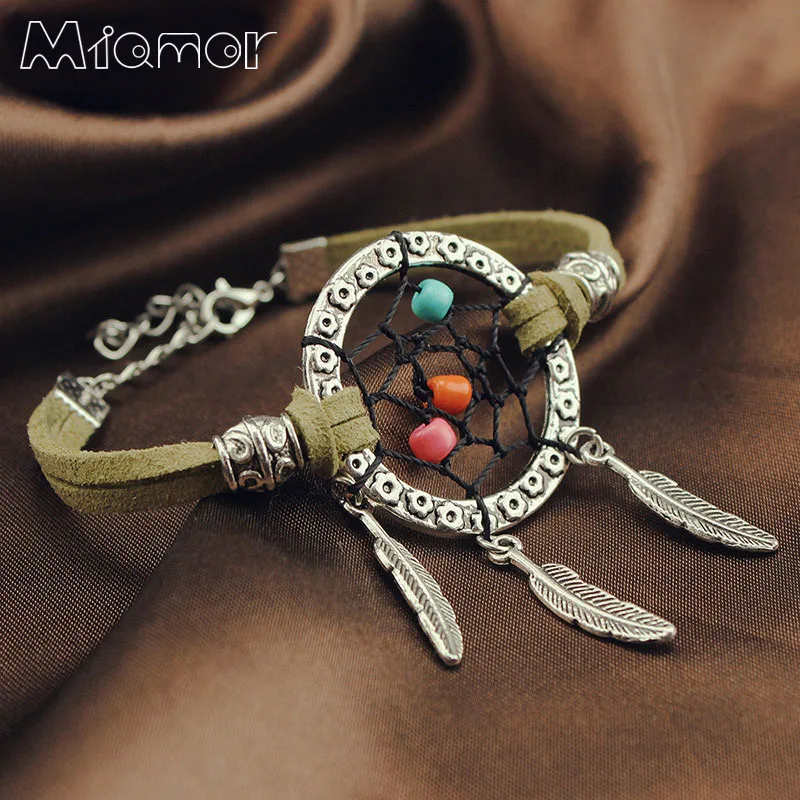 MIAMOR 3 цвета ручная работа Ловец снов коричневый синий и черный цвет