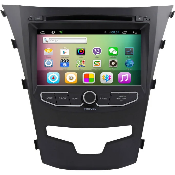 Sale Quad core Android 8.1 Car DVD GPS Navigation for SsangYong Korando Actyon 2014 2015 Car Radio Stereo Wifi 3G DVR Mirror link 0