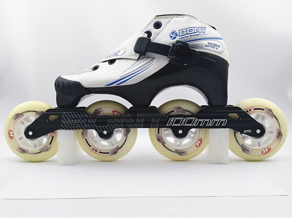 Bont Inline Skate Jet 3pt White Blue Package Speed Skate Inline Skate