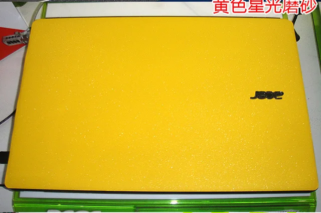 Ноутбук углеродного волокна виниловая кожа Наклейка Обложка для нового Dell XPS 15 9570 XPS9570 15," выпуска - Цвет: Yellow Star Matte