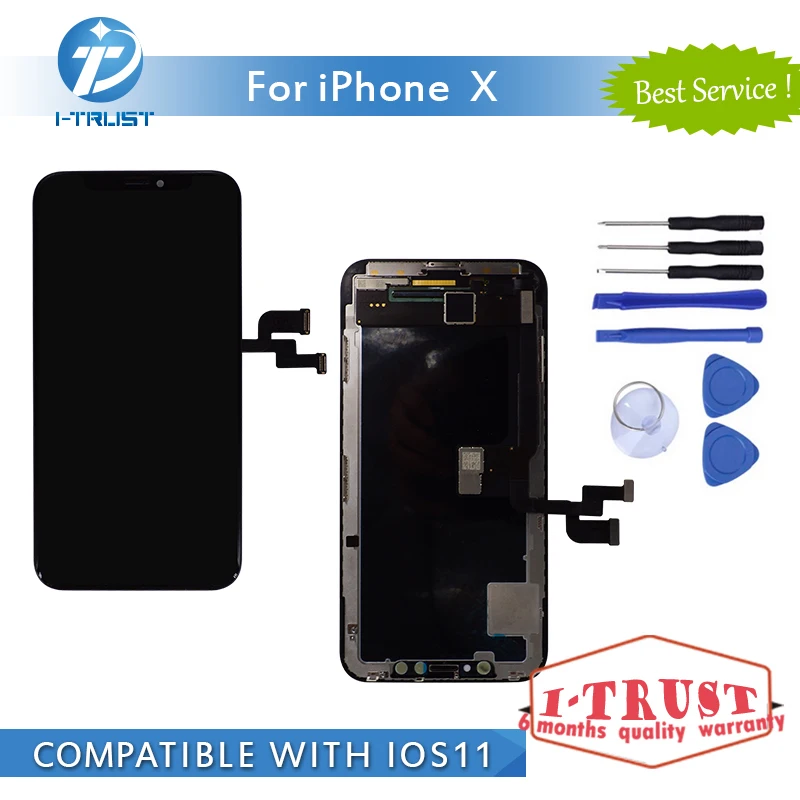 

Grade AAA+++ Black OEM LCD For iPhone X LCD Display Touch Screen Digitizer Best Replacement Part +Repair Tools+ Free DHL