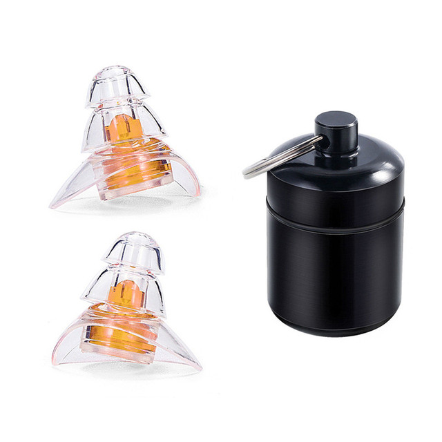 Ear Plugs Ear Protection Soft Silicone Reusable Music Earplugs Noise Reduction For Sleep DJ Bar Bands Sport W/ Case