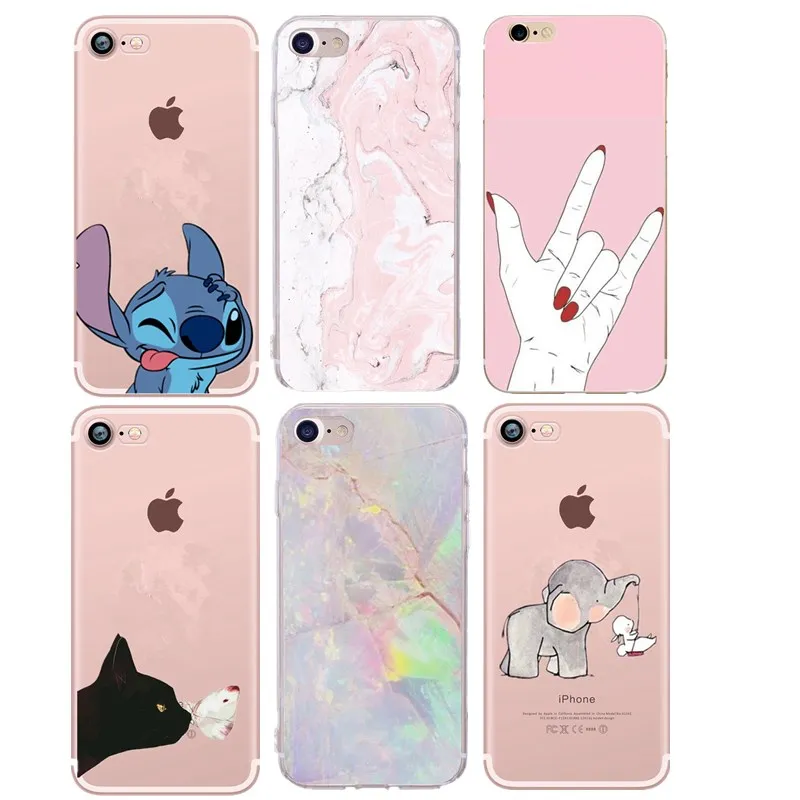 For iPhone 8 Case Printed Cartoon Cat Silicone TPU Back Cover for IPhone XR XS MAX X 6 6S 7 Plus 5S SE 5 Soft Coque |