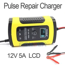 FOXSUR 12 v 5A Del Motociclo Batteria Auto Caricatore Maintainer e Desulfator Caricabatterie Intelligente Della Batteria, Riparazione Impulso Caricatore Display LCD