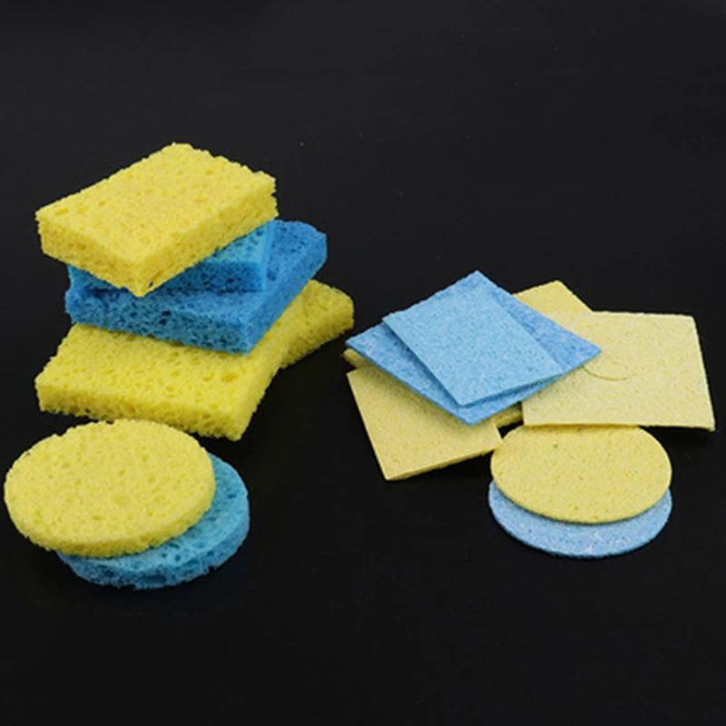 

Solder Iron Tip Welding Cleaning Pads Universal Soldering Iron Replacement Rectangle Sponges 5pcs