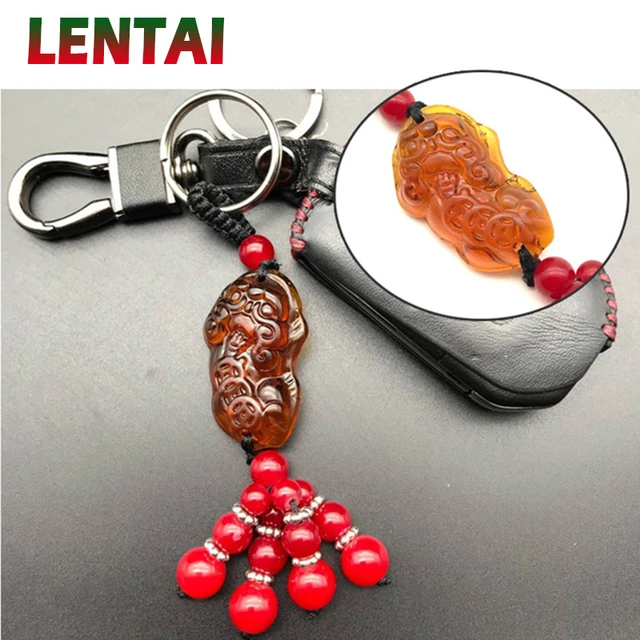 LENTAI 1PC Auto Schlüssel Ringe Chinesischen Jade keychain Für BMW E60 E36  E46 E90 E39 E30