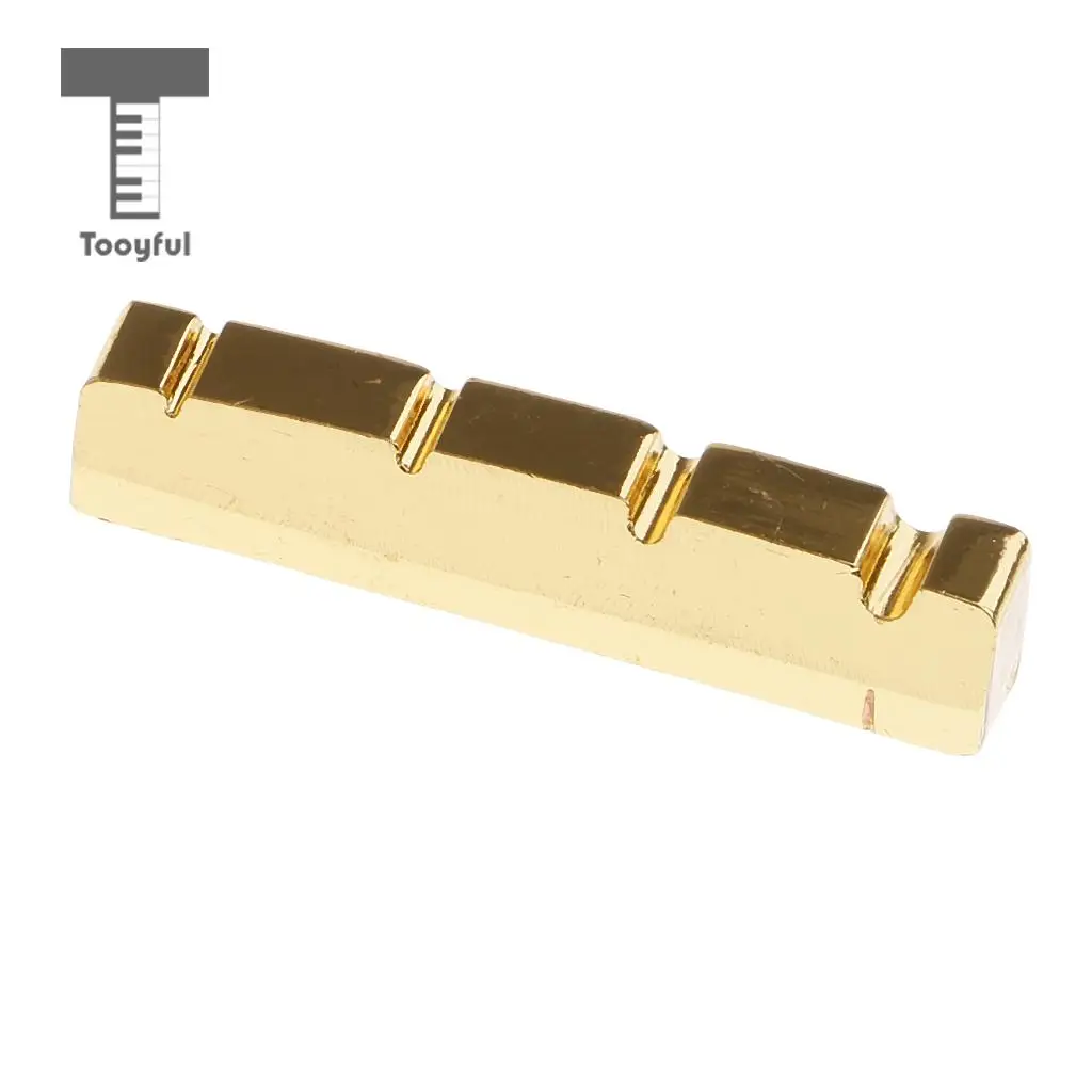 Tooyful Tooyful Brass Guitar Bridge Nut Slotted 45x6mm for 5 String