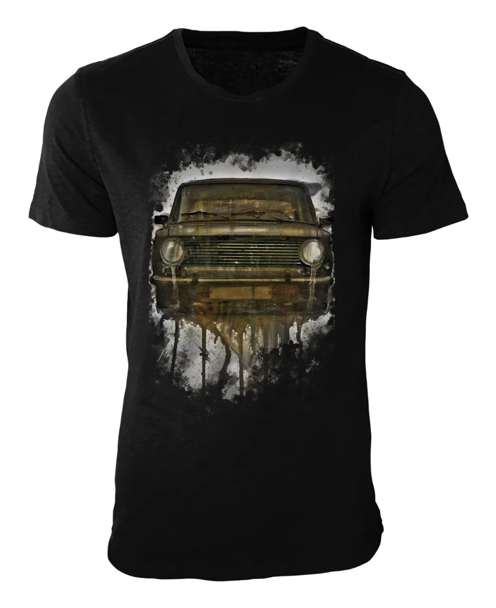 

New Summer Fashion Men Tee Men T-Shirt Black Lada Car Model Series Art Gift Short-Sleeved Cotton T-Shirt