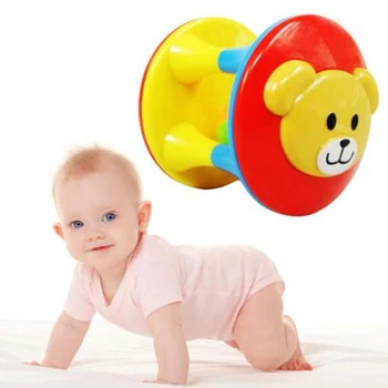 

Children's educational Handbell toy double-headed bear bells Interactive toy baby intelligence training grip toy