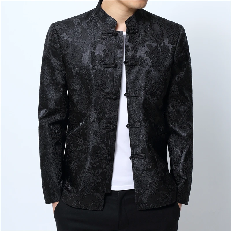 

Unique Ethnic Style Men's Long-sleeved Jackets Fashion Classic Printing Jacket Men Size S-4XL Fit Elegant Male Coat