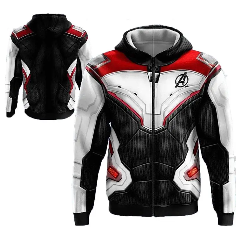 

Avengers Endgame Quantum Realm Sweatshirt Jacket Advanced Tech Hoodie Cosplay Costumes 2019 new superhero Iron Man Hoodies suit