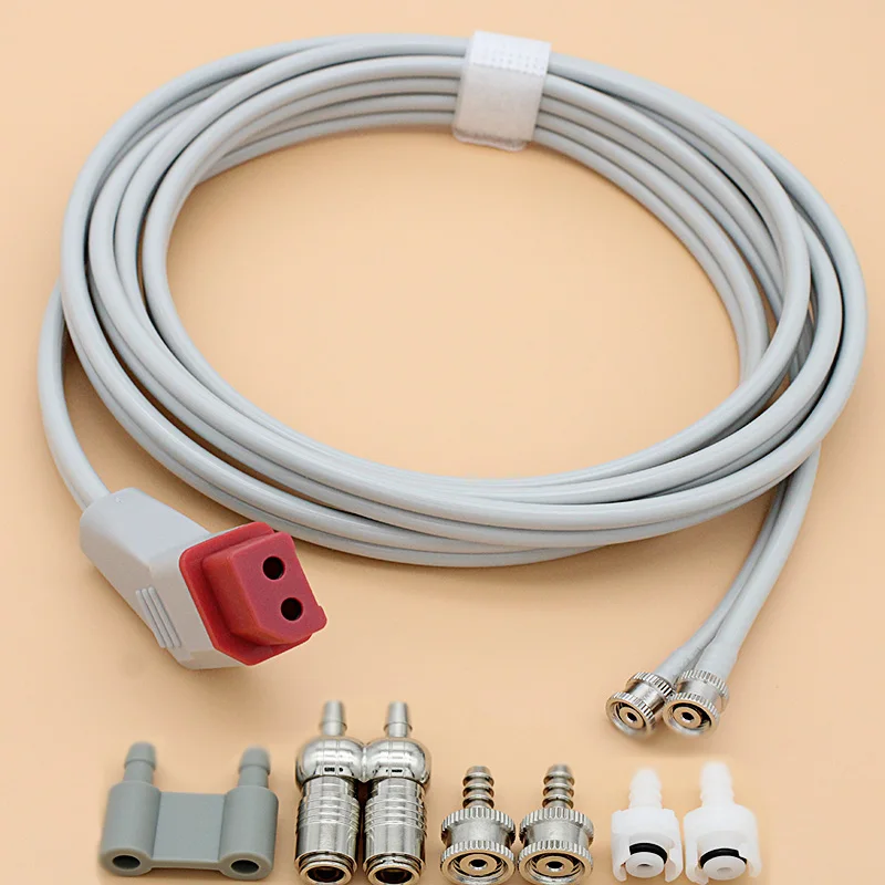 

NIBP blood pressure cuff air hose and connector for Nihon Kohden BSM/OPV/WEP/DDG series,TPU extension dual tube