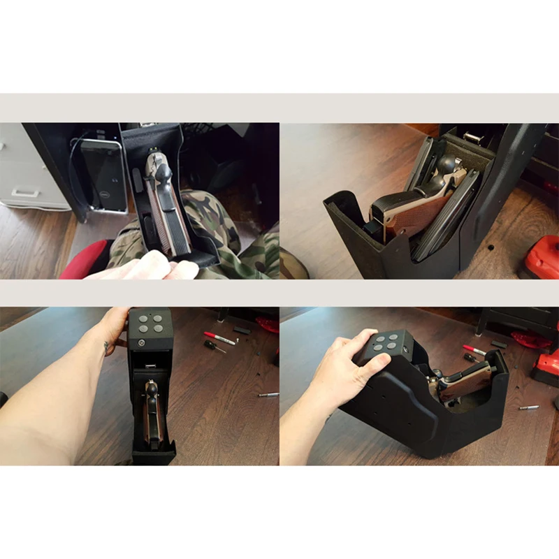 Gun Safes Fingerprint Biometrische Und Ersatz Schlussel Schloss Pistole Safe Hohe Qualitat Stahl Sicherheit Pistolen Fingerprint Strongbox Safes Aliexpress