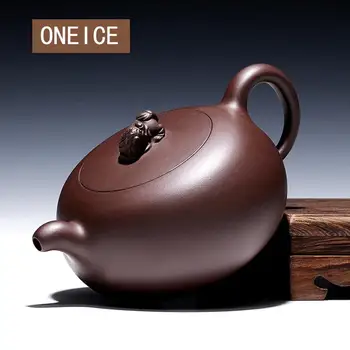 

Yixing Purply Clay Teapot Chinese Kongfu Tea Pots Raw Ore Purple Mud Lookout Pot