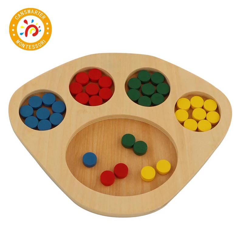 

Baby Toy Montessori Distinguish Colors Children Learning Sorting Tray Kids Toy