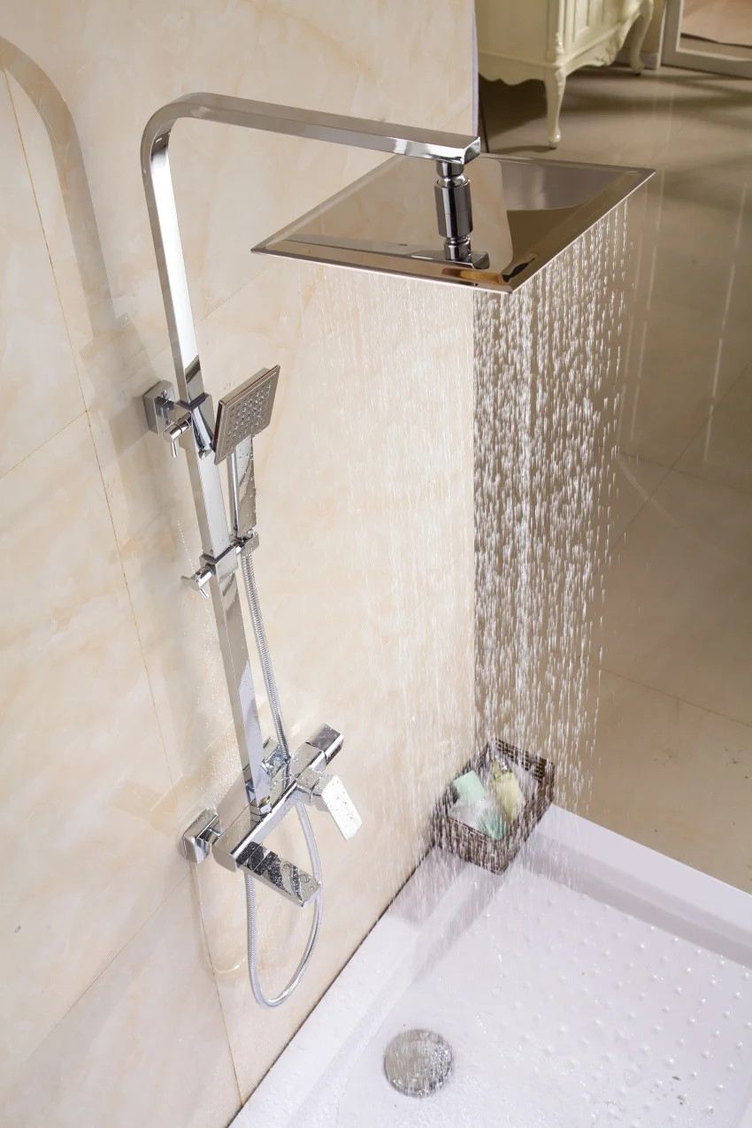 luxe nieuwe stijl messing vierkante doucheset lanos kpah lada badkamer