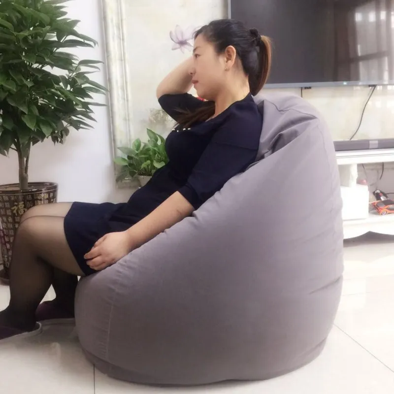 Bean Bag Диван Обложка стулья ленивый сиденье Puff кровати ткань для флокирования уютное кресло-мешок диваны без наполнителя лежак сиденье