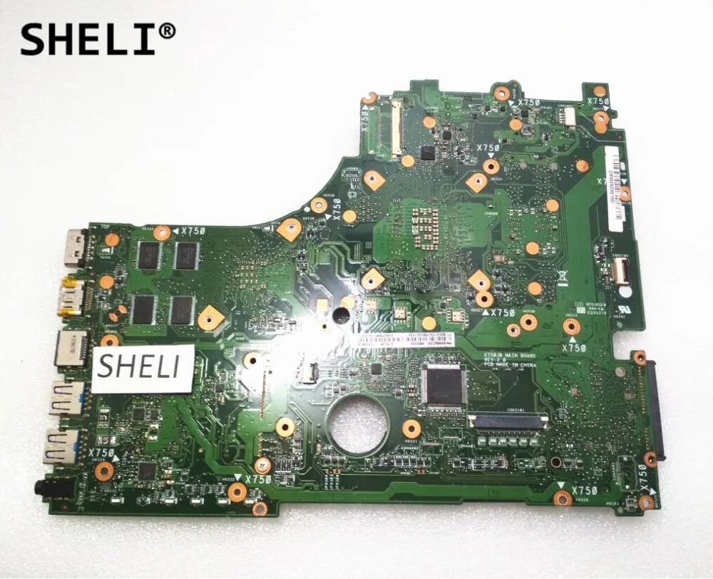  SHELI For ASUS K750JB F750JB A750J A750JB X750JB Motherboard With i7-4700HQ cpu GT740M video card