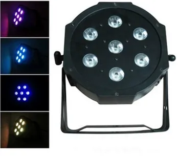 

20pcs / 7x12w RGBW 4in1 led par light 7x18w RGBWA UV 6in1 flat par light dmx512 disco lights professional stage dj equipment