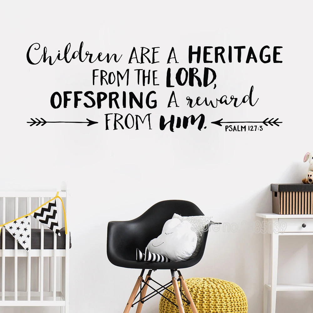 Bible Verse Wall Sticker Psalm 1273 Children are a heritage from the